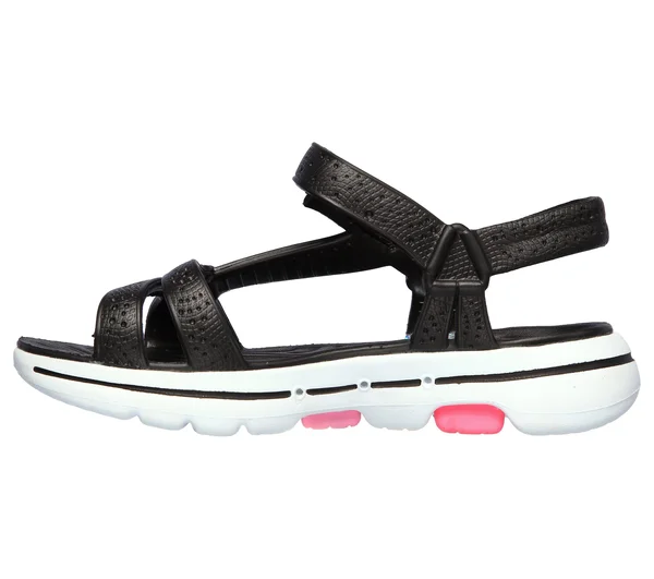 Skechers Women's Cali Gear GOwalk 5 Tahiti Walking Sandal - Black/White