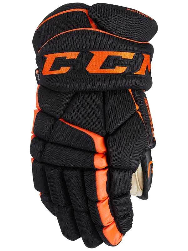 CCM Tacks 9080 Hockey Gloves - Senior - Black/Orange - 15.0x22