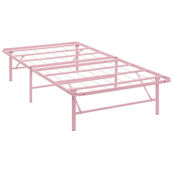 Modway Horizon Stainless Steel Pink Bed Frame - Twin