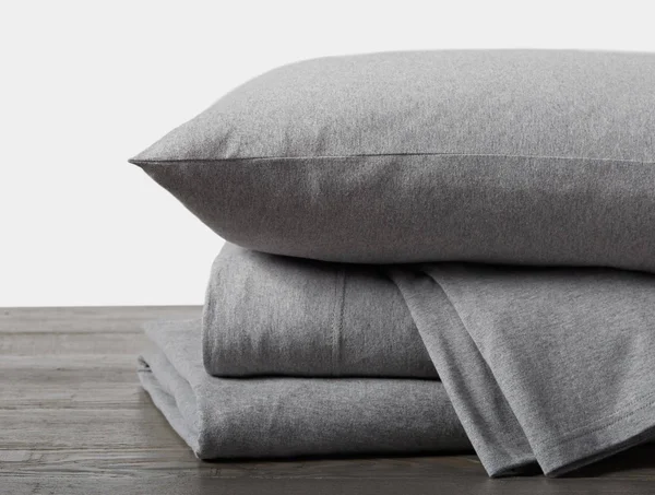 Coyuchi Organic Jersey Sheet Set (Queen, Gray Heather)