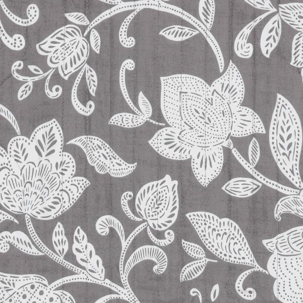 Waverly Charcoal Stencil Vine Reversible Daybed 5 Piece Quilt Set, 105 in x 54 in