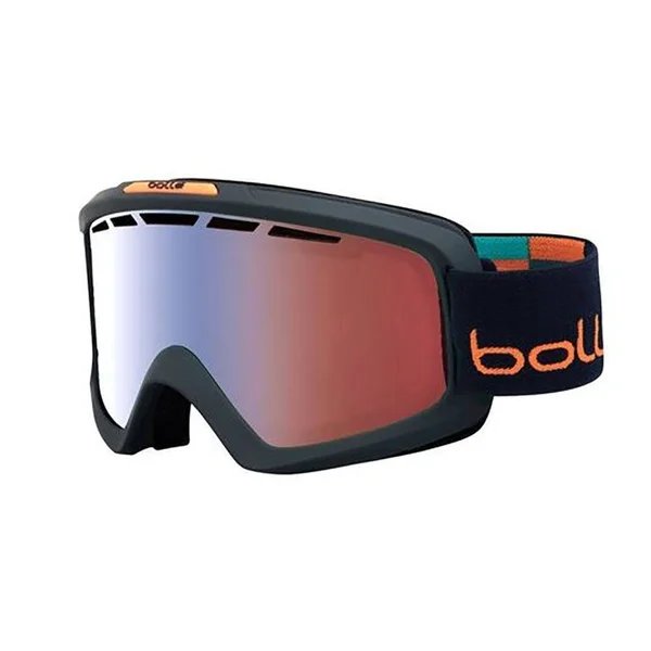Bolle Nova II Matte Blue and Orange Winter Ski Goggles W Vermillion Blue Lens