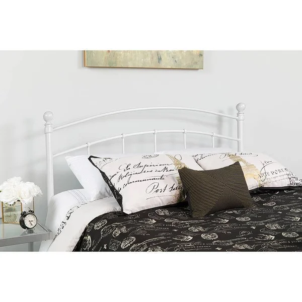 Queen Woodstock Decorative Metal Headboard White - Riverstone Furniture