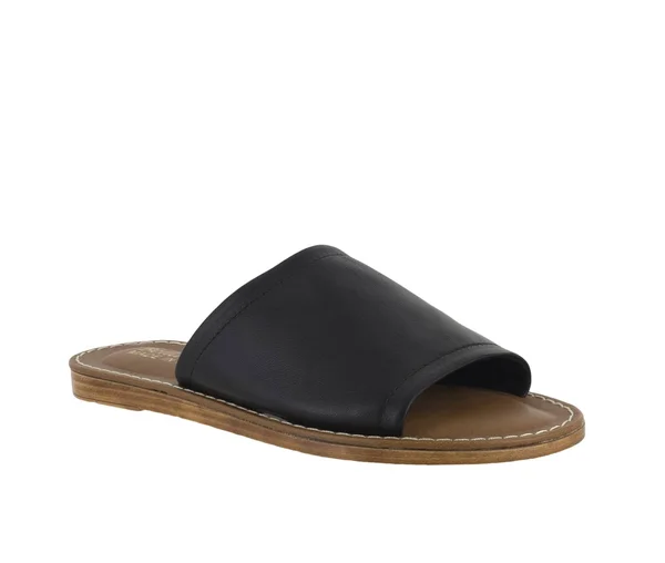 Bella Vita Ros-Italy Slide Sandals - Black Italian Leather
