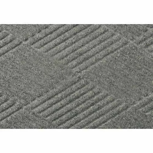 Waterhog Entrance Mat Fashion Border 3/8x22 Thick 4& x 8& Gray