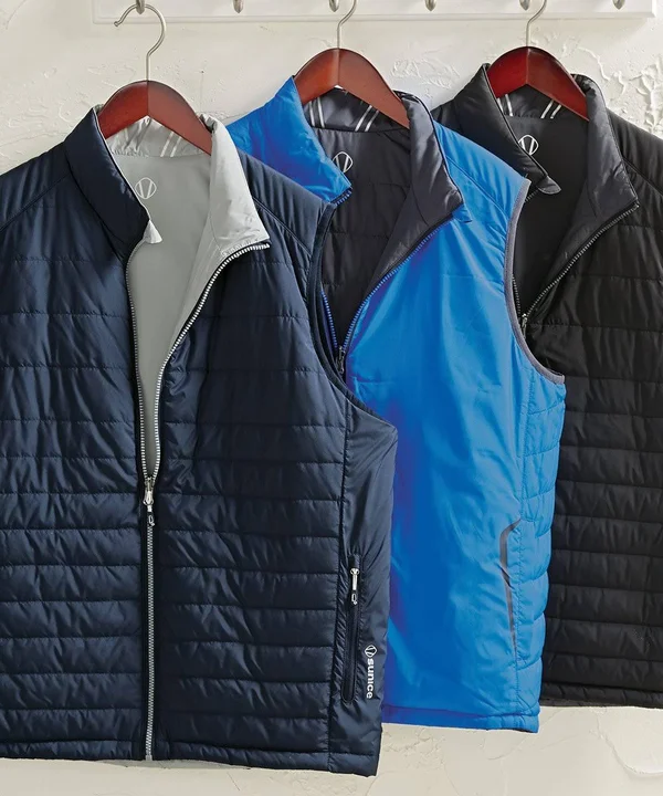 Sunice Men's Michael Reversible Vest Size SM, Charcoal Camo/Black
