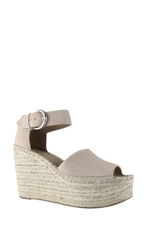 Marc Fisher Ltd Alida Espadrille Platform Wedge, Size 10 in Light Nude at Nordstrom Rack