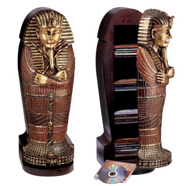 Design Toscano FY89119 Tutankhamen Sarcophagus CD Cabinet