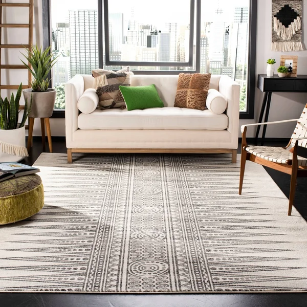 Safavieh EVK226D Evoke Ivory - Grey Area Rug - 11& x 15&