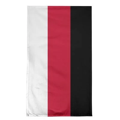 Anaheim Hockey Tea Towel East Urban Home Color: Off White/Scarlet Red/Black - Material: Cotton Twill
