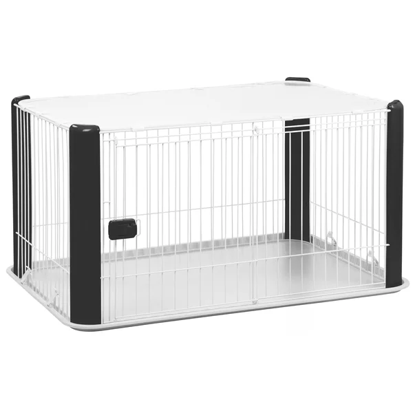 Iris Large Wire Pet Play Pen with ROOF - Yellow