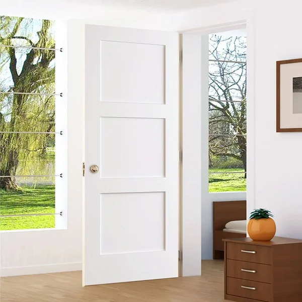 3-Panel DOOR, Kimberly Bay Interior Slab Shaker White 80 in. x 30 in.