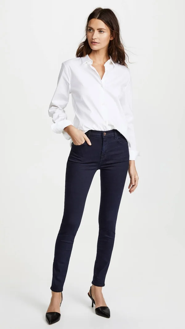 J Brand Maria High-Rise Skinny Jeans - Blue, Women's, 29