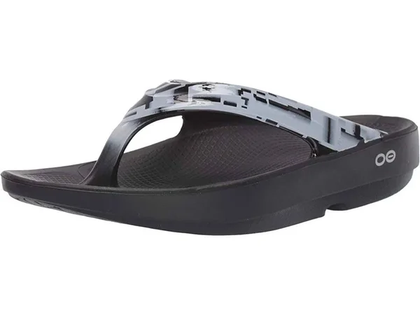 OOFOS OOlala Luxe (GEO Black/White) Women's Sandals