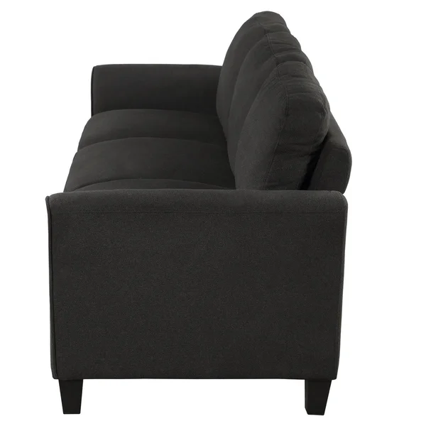 80-in Modern Linen Fabric 3-Seater Sofa - Light Grey