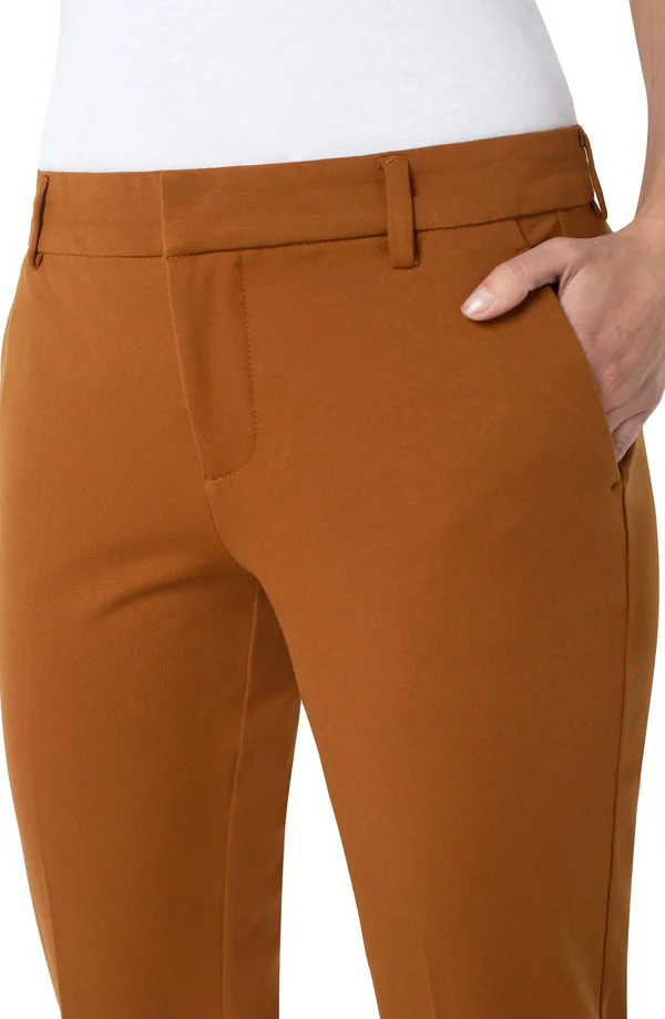 Women's Liverpool Kelsey Knit Trousers, Size 0 - Brown