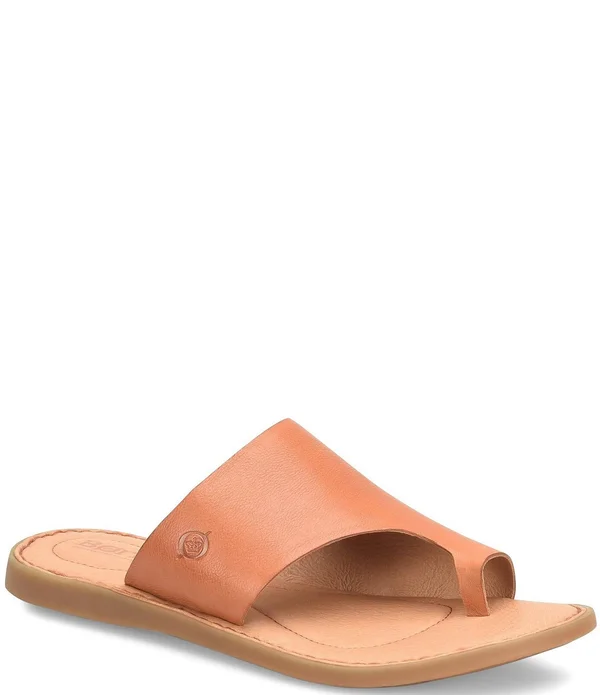 Born Inti Leather Toe Ring Sandals - 11M