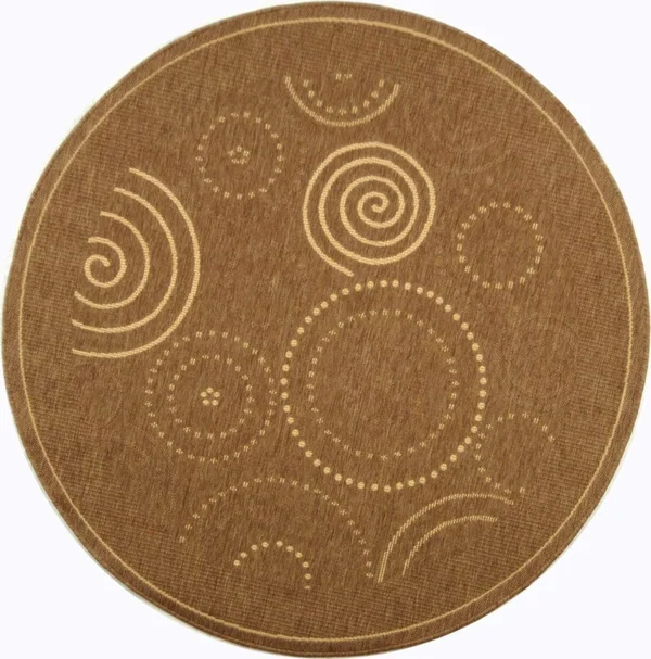 Safavieh Courtyard CY1906-3009 5&3x22 x 7&7x22 Brown, Natural Area Rug