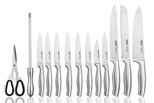 Deik 14 Pcs Knife Set, High Carbon Stainless Steel Kitchen Knife Set