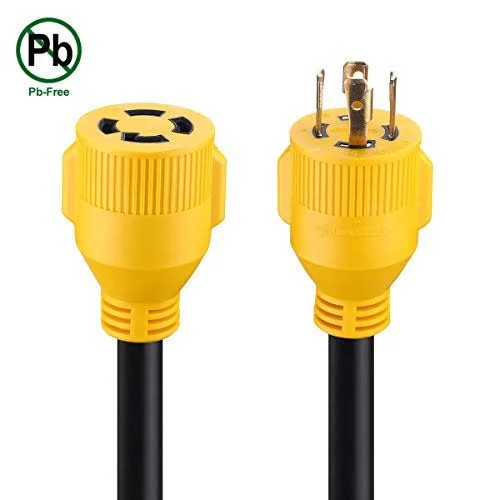 Miady 40ft 30 Amp Generator Cord - 10 Gauge Heavy Duty L14-30 Generator Power Cord Up to 7, 500w with Cord Organizer