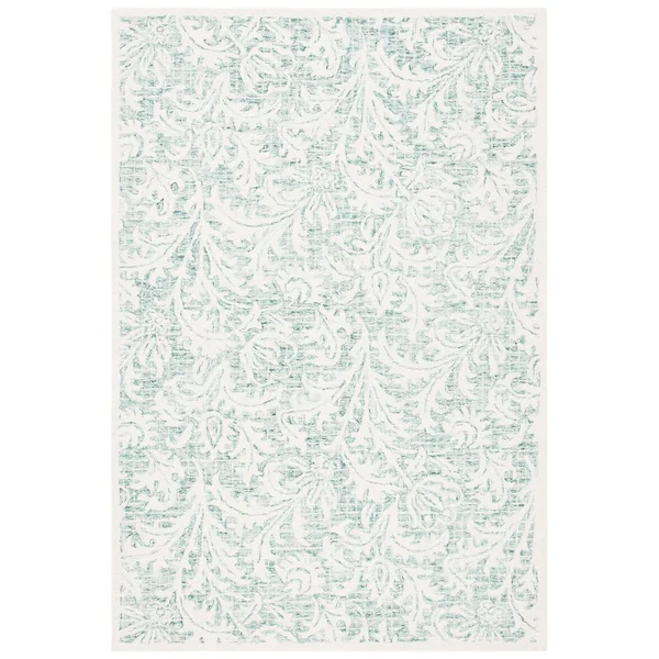 Safavieh Handmade Micro-Loop Neguta Wool Rug - 5' x 5' Square - Grey/Ivory