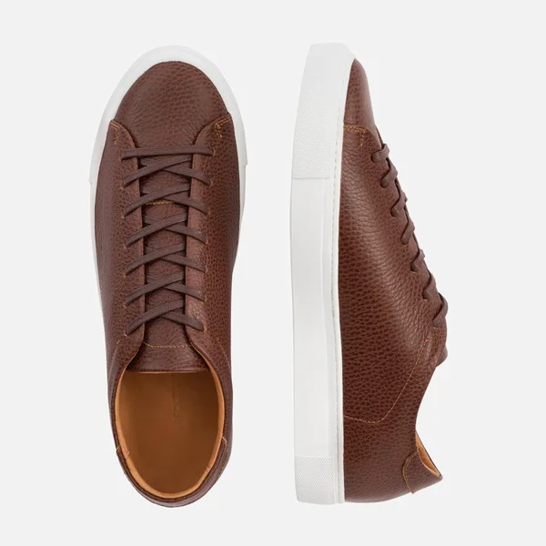 Beckett Simonon Reid Sneakers - Pebbled - Oxblood/White, Size 10, Men's Sneakers