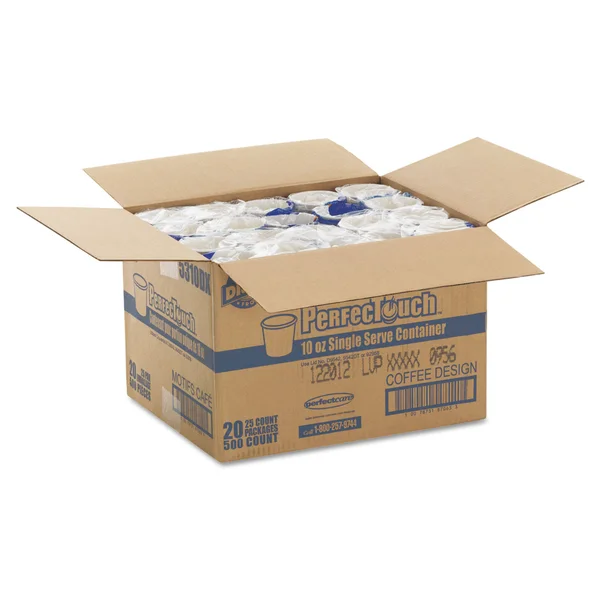 Dixie Hot Cups - Paper, 10oz, Coffee Dreams Design, 500/Carton