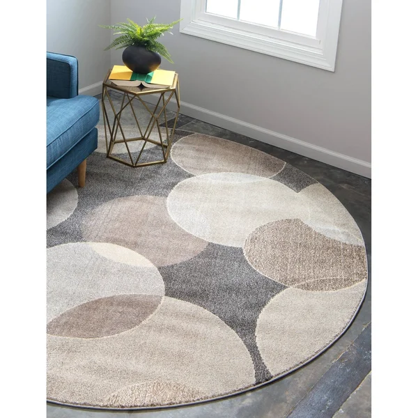 Unique Loom Seaside Chromatic Area Rug - 4' x 6' Navy Blue
