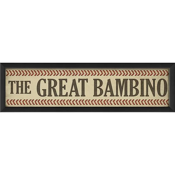 The Artwork Factory The Great Bambino Framed Textual Art