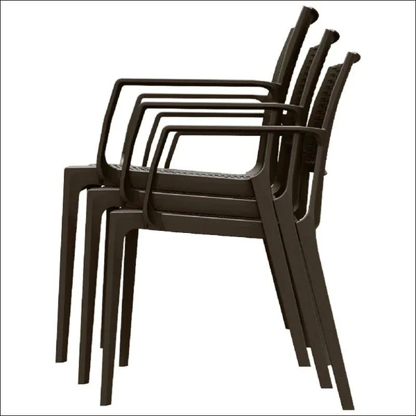 Compamia Capri Resin Dining Arm Chair Brown