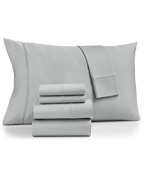 Fairfield Square Collection Brookline 1400-Thread Count 6-Pc. King Extra Deep Pocket Sheet Set - Light Grey