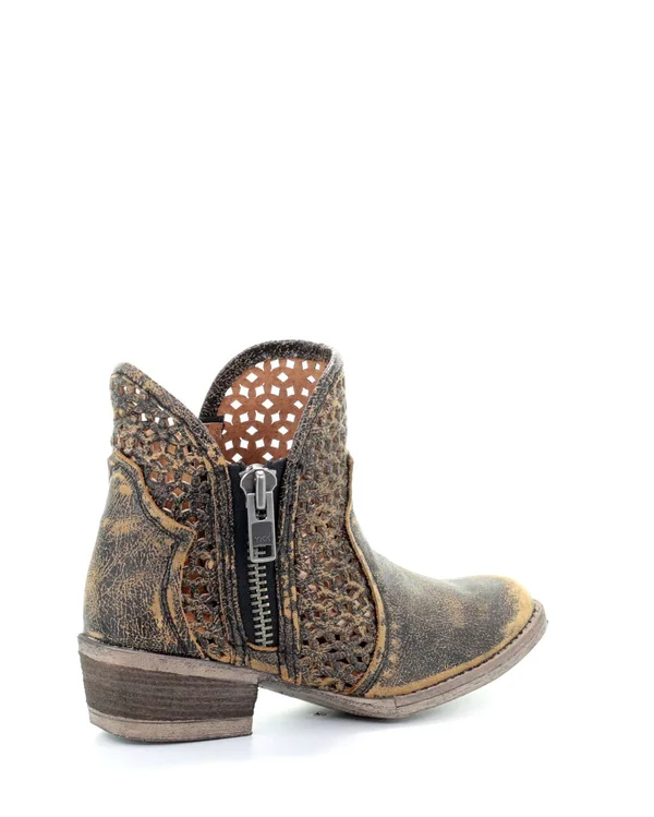 Corral Boots Q5021 Cowboy Boots Black/Yellow : 9.5 B - Medium