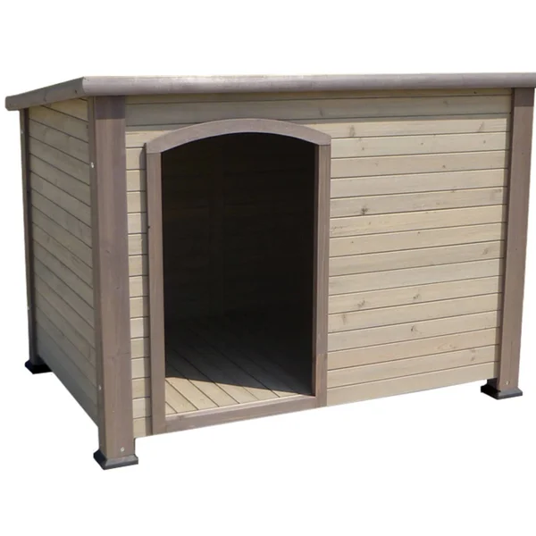 Precision Extreme Outback Log Cabin Dog House - Grey, S