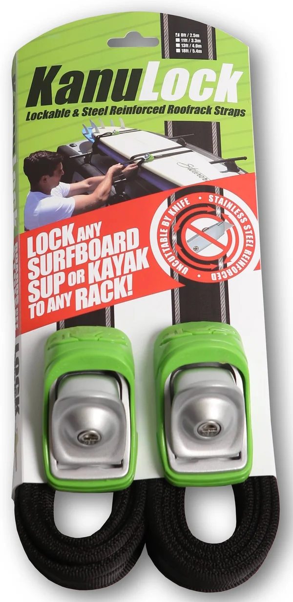KanuLock Lockable Tie Down Straps - 8 ft