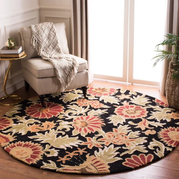 Safavieh Blossom BLM912A Area Rug - Black/Multi - Size: 8& x 10&