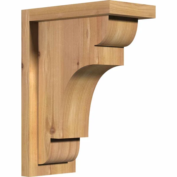 Ekena Millwork COR06X10X14NEB01SWR 5 1/2x22W x 10x22D x 14x22H New Brighton Smooth Corbel w/Backplate - Western Red Cedar