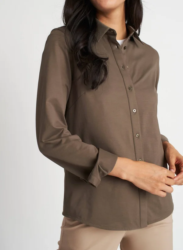 Kit and Ace Women's on The Move Classic Blouse, Green, Size S