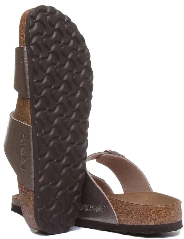Birkenstock Sydney Birko-Flor Graceful Taupe Two-Strap Sandals