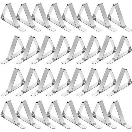 Namato Tablecloth Clips Stainless Steel Table Cover Clamps Skirt Clips for Home Kitchen Restaurant Picnic Tables - Men's, Size: 3