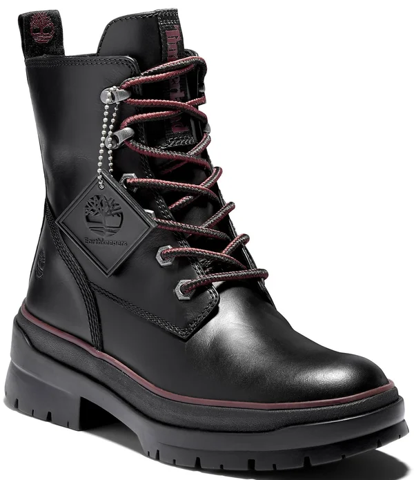Timberland Women's Malynn EK+ Waterproof Lace-Up Boots Black Full-Grain, Size 9 Medium