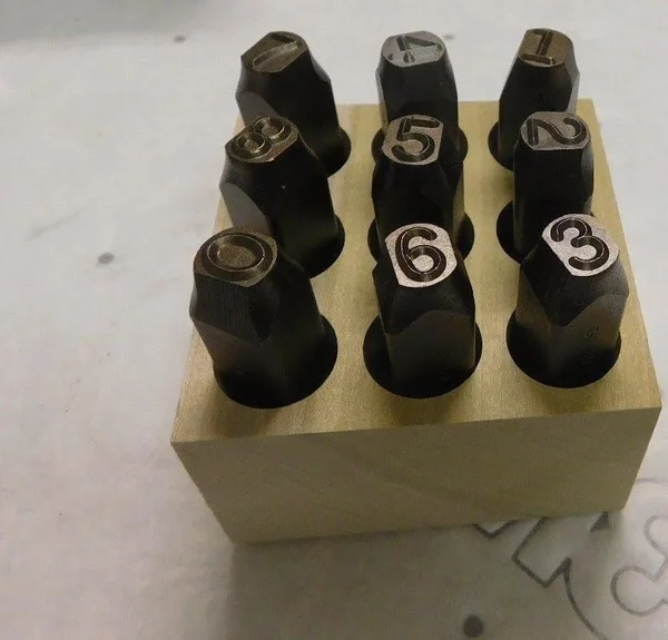 C.H. Hanson 25661 Number Set, 3/8 in. H, steel