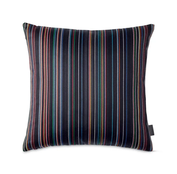 Narrow Sequential Stripes Pillow, Black, 11x22 x 21x22 by Design Within Reach