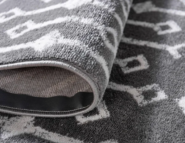 Rugs.com Geometric Kasbah Trellis Collection Rug 8& x 11& Gray Low Pile Rug PE
