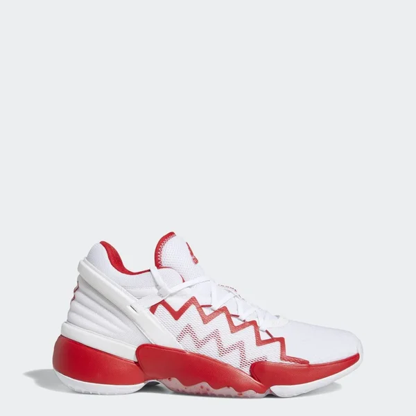 Adidas D.O.N Issue 2 Basketball Shoes Custom Colors - 13.5, White/Scarlet/White