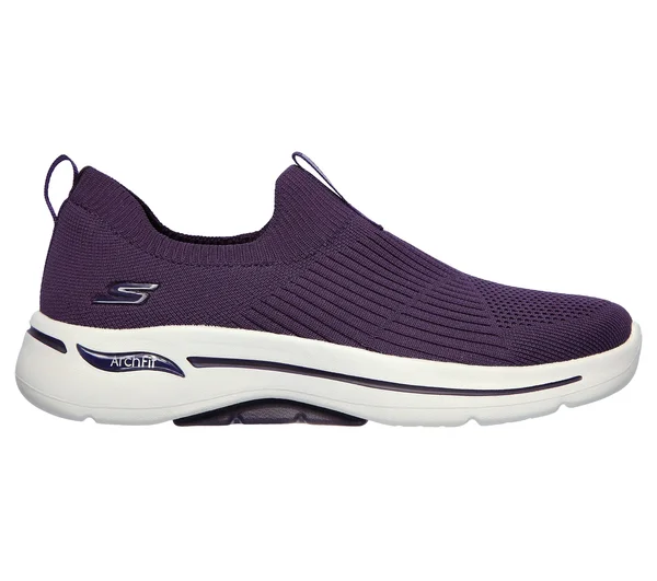 Skechers Women's GOwalk Arch Fit - Iconic Slip-On Walking Shoes - Purple, 7.5