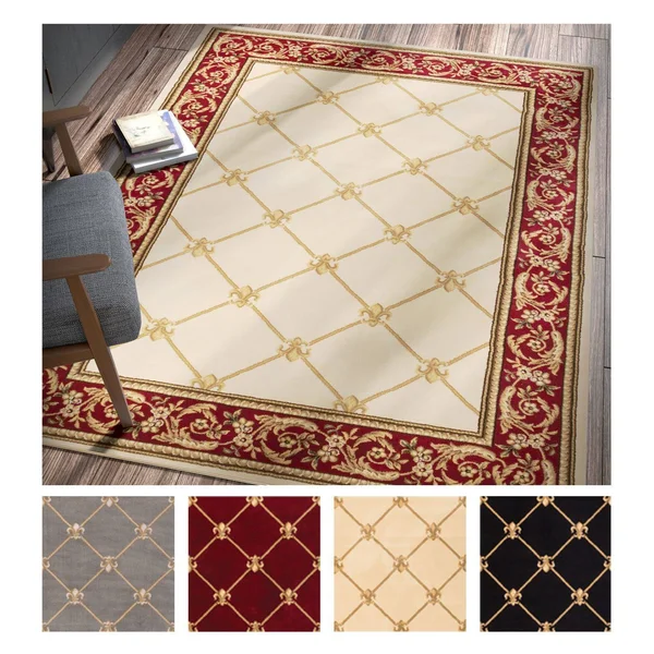 Well Woven Agra Royal Trellis Area Rug - 3&11 inch x 5&3 inch - Blue