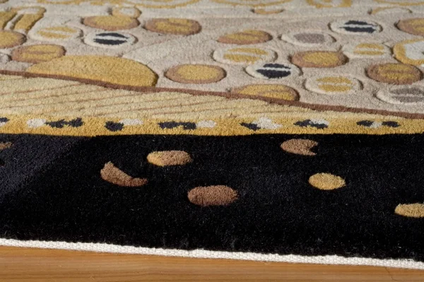Momeni New Wave NW-01 7&9x22 x 7&9x22 Round Black Area Rug