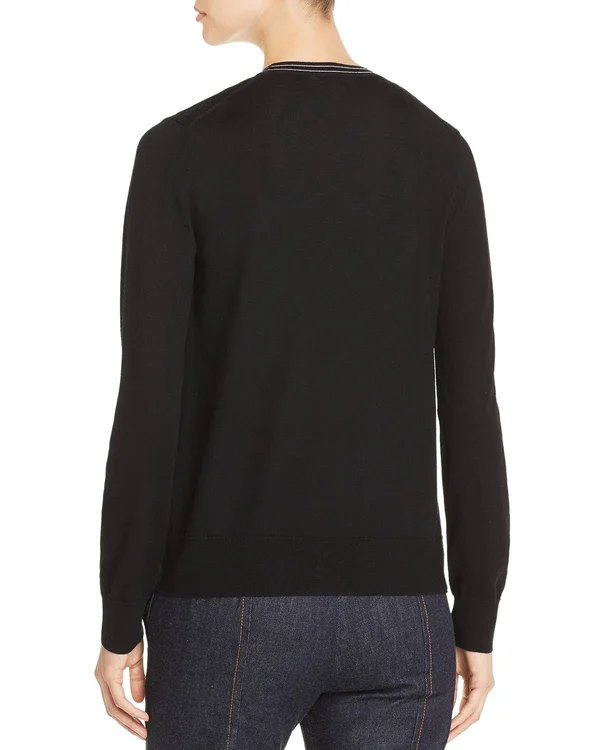 Women's Tory Burch Madeline Cardigan - New Ivory/ Malachite