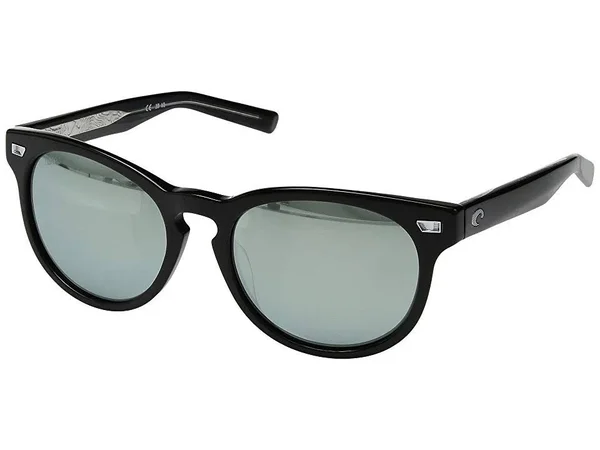 Costa Del Mar Sunglasses Shiny Black - Gray Silver Mirror 580G