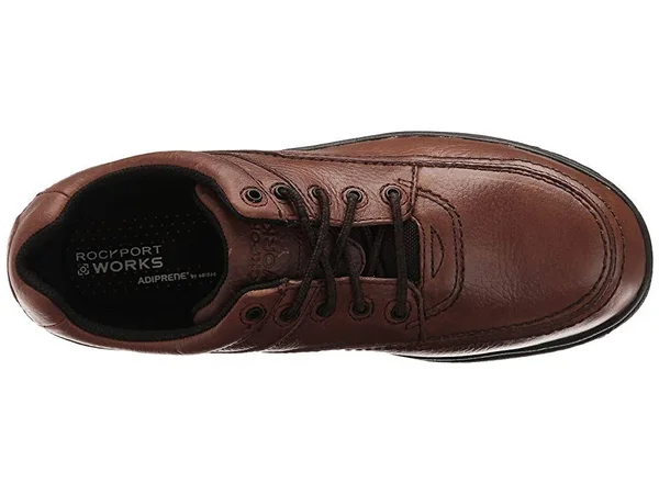 Rockport Works Men's World Tour Brown Steel Toe ESD Oxford